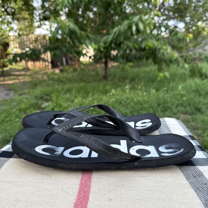 Сланцы Adidas Black/White, 40-41 размер, Оригинал, Тапочки, Шлёпки