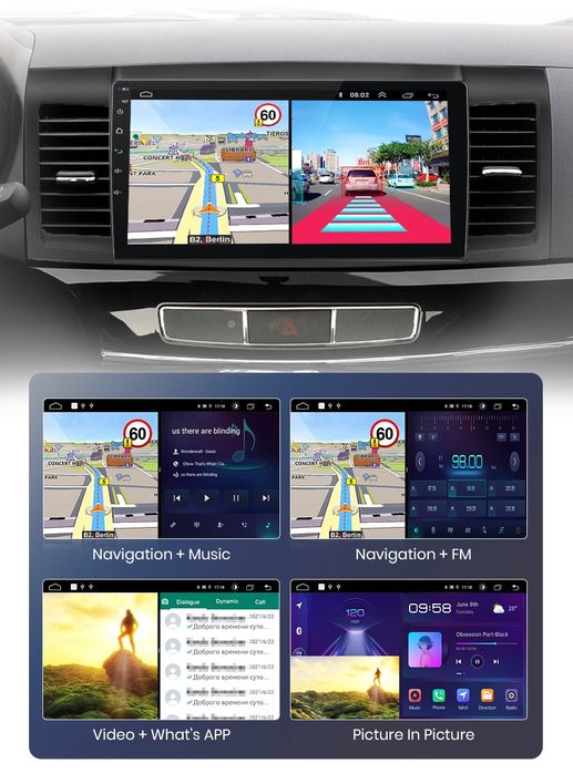 Rádio 10" mitsubishi Lancer android CARPLAY WIFI GPS 2/32GB Novo