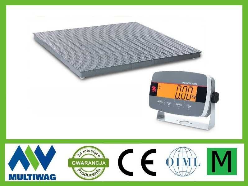 Waga platformowa pod palety do 3 ton 1,2x1,5m legalizowana, duże cyfry