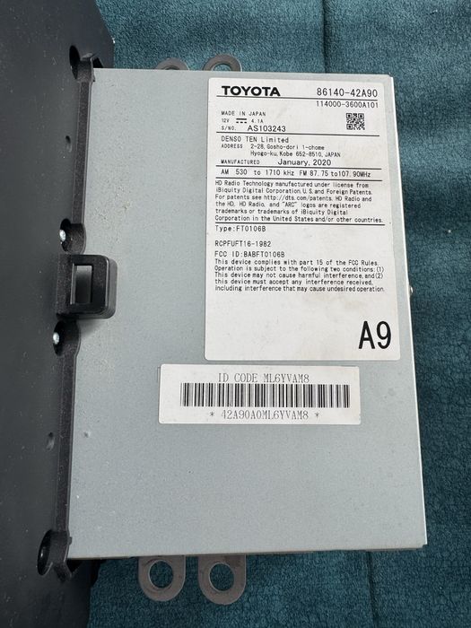 Toyota RAV4 2020 Radio Player