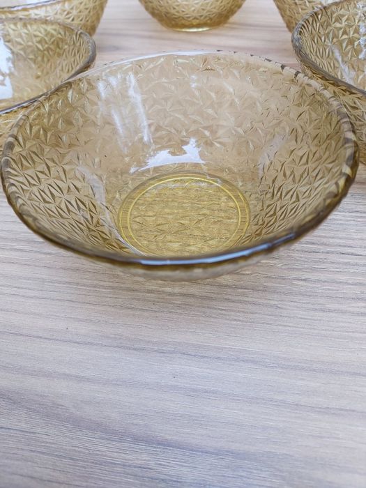 Miseczki szklane grys Prądniczanka okres PRL