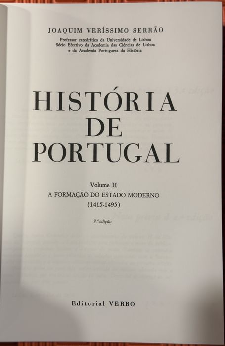 História de Portugal - Volume II (1415-1495) - A Formação do Estado Moderno: de Joaquim Veríssimo Serrão