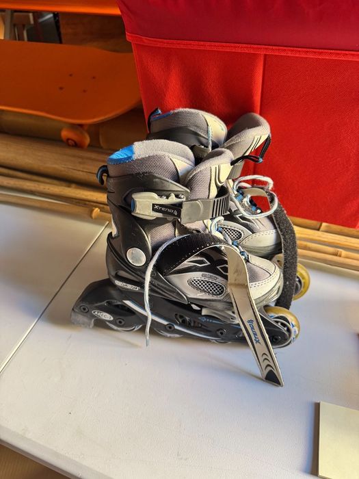 Patins em linha, criança - tamanho modificável 28-30