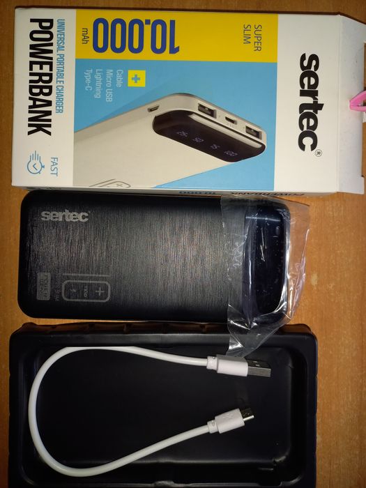 Повербанк-Внешний аккумулятор Sertec Power Bank TX10  10000 mAh ПОВЕР