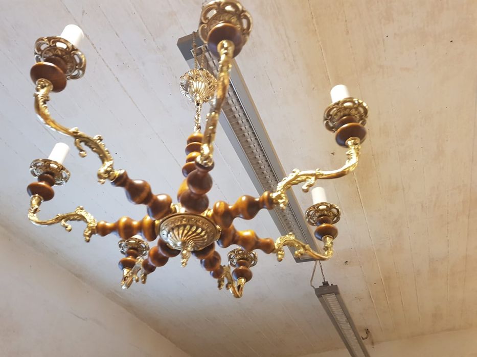 Żyrandol, lampa, antyk.