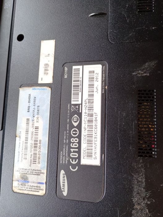 Netbook Samsung np110 obudowa k ompletna matryca ok
