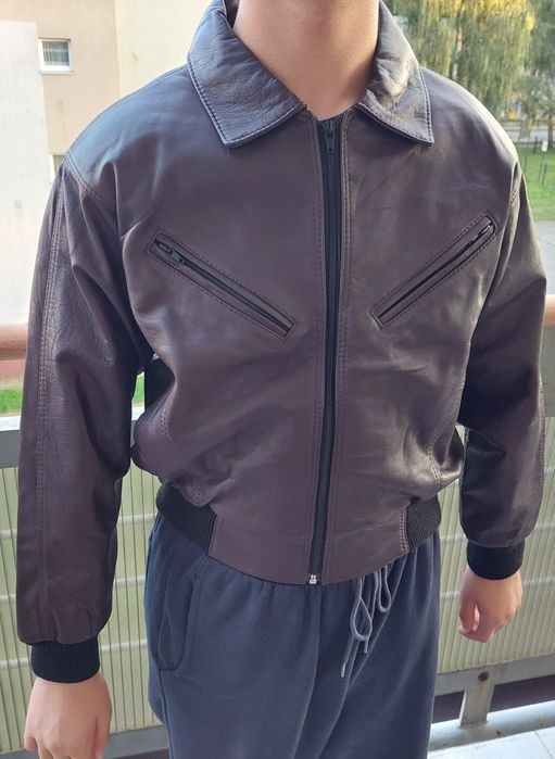 WYPRZEDAŻ  Kurtka ze skóry brąz r. M NOWA