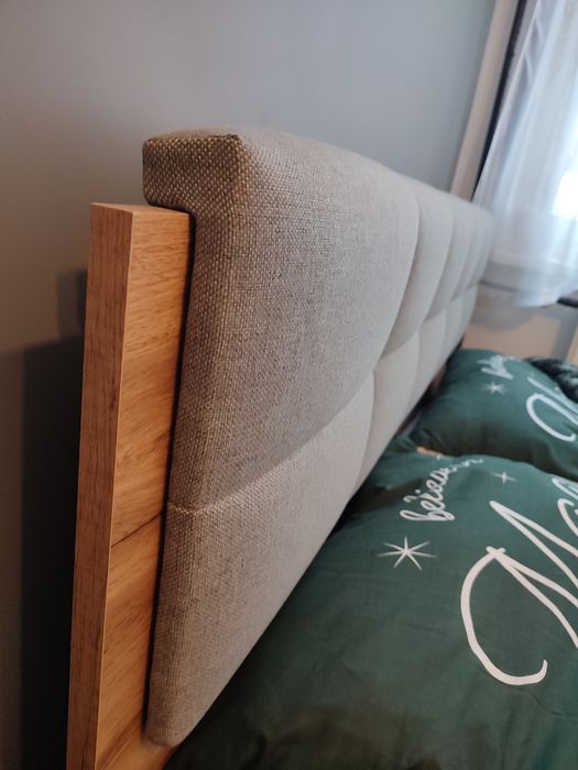 Łóżko Tetrix dąb wotan ze stelażem i materacem 160x200