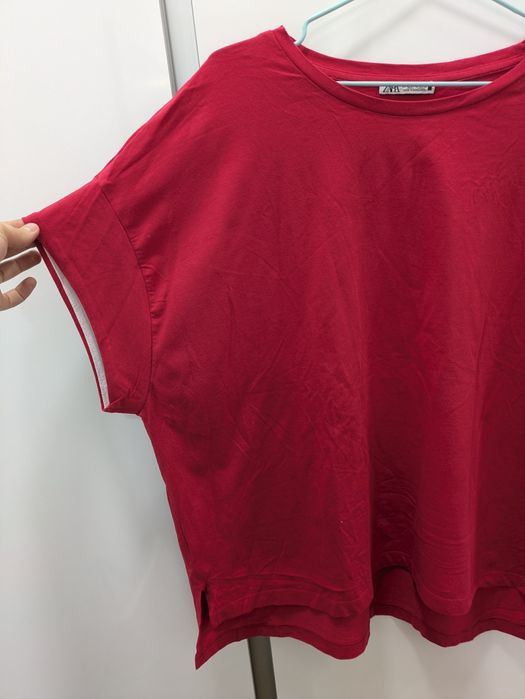 T-shirt Vermelha Zara Algodão XL
