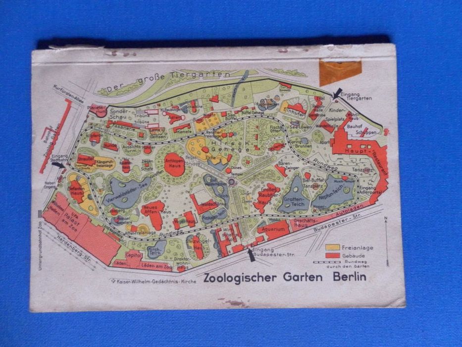 Zoo de Berlim, em alemão - antigo