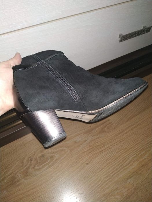 Зимние сапоги из натуральной замши