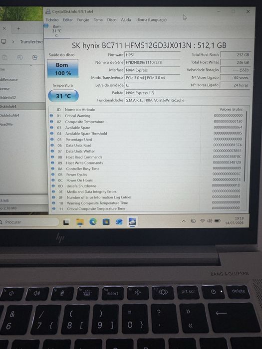 HP EliteBook 830 G8 i7 | 16 GB RAM | SSD 512 GB | Como Novo