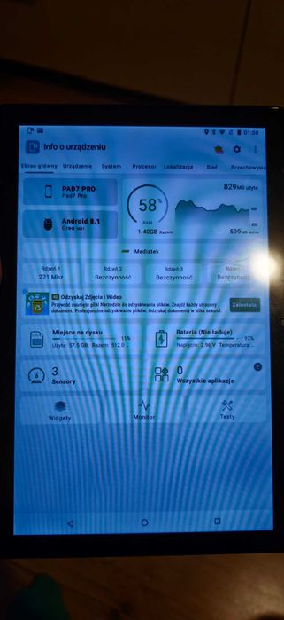 Tablet Pad7 Pro (Android, klawiatura, rysik, akcesoria)