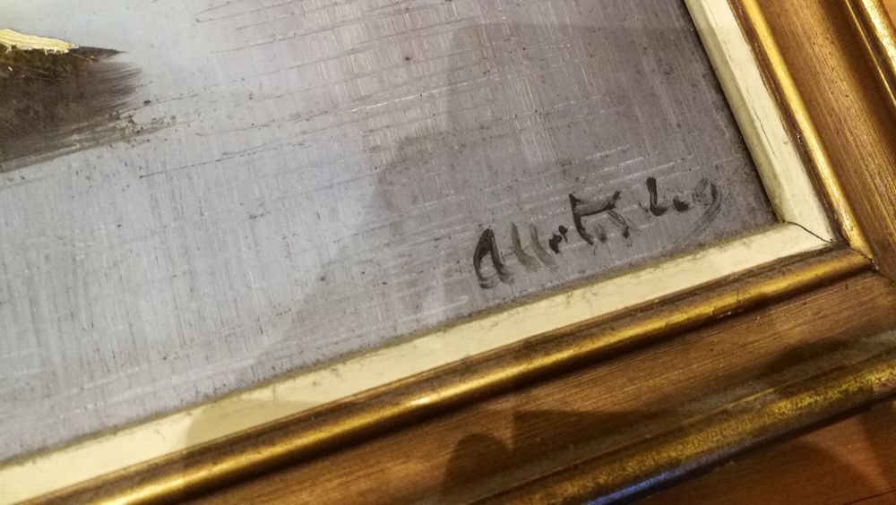 Quadro antigo pintado á mão424395384575109124