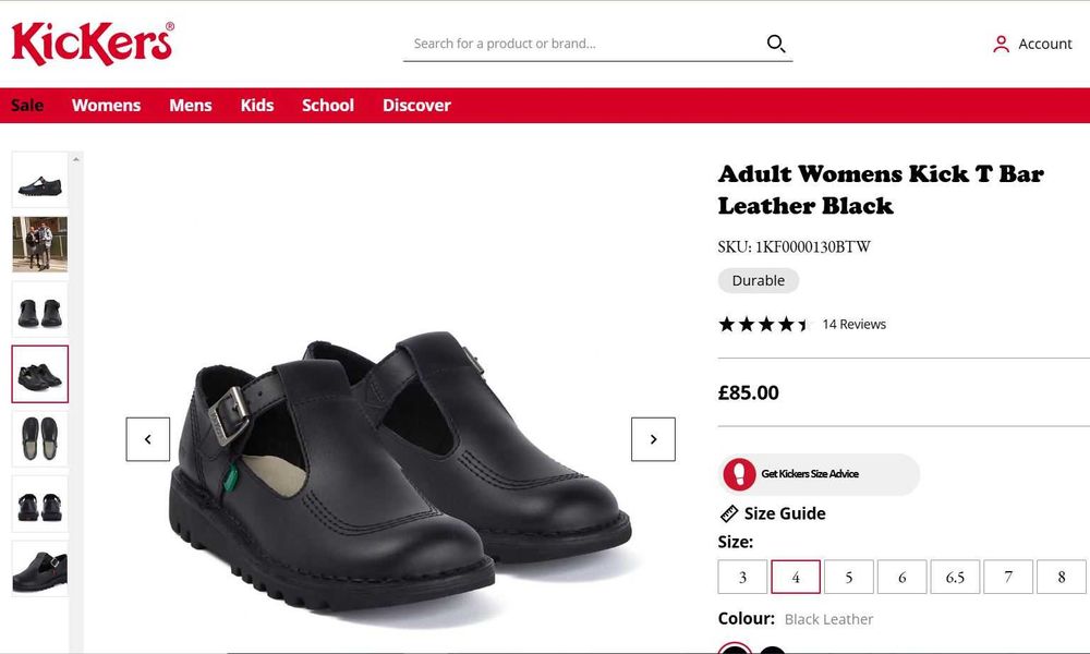 Кожаные туфли босоножки балетки лоферы Kickers 42 р. 26,5 см Оригинал