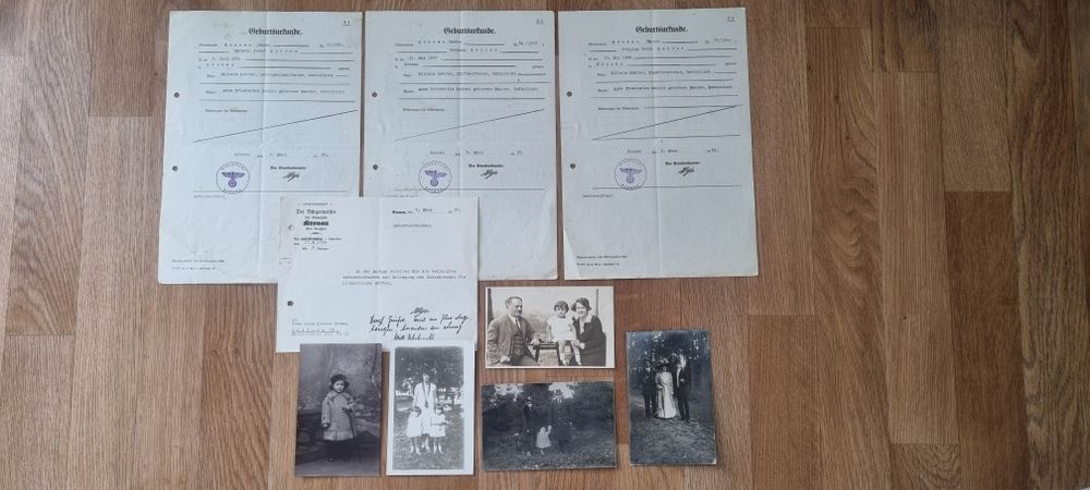 1910 - 1939 Akty urodzenia i pocztowki