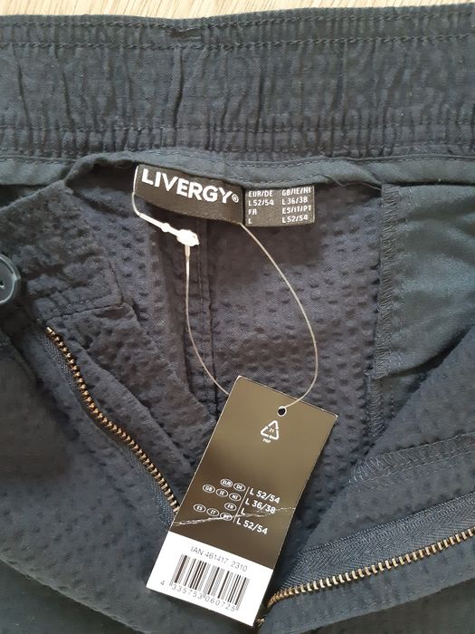 Szorty męskie krótkie spodenki granatowe marki Livergy w rozmiarze L