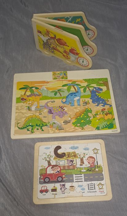 пазли дерев'яні дитячі, 8 шт, пазлы деревянные, рисуй светом