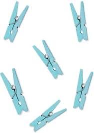 Klamerki Nowe 30szt niebiekie
