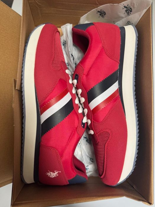 Nowe sneakersy męskie U.S. POLO ASSN czerwone 44