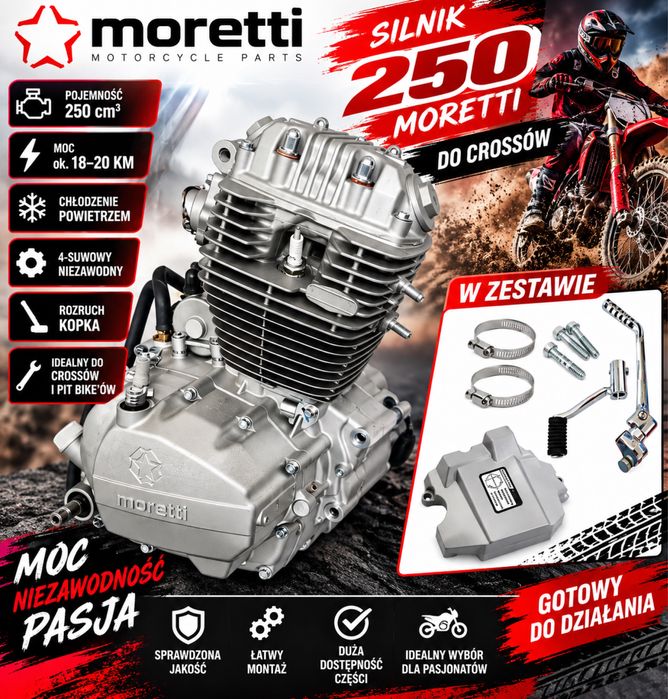 SILNIK Moretti 250 cc Xmotos XB 88 XB39 XB37 XB31 KAYO ALFARAD