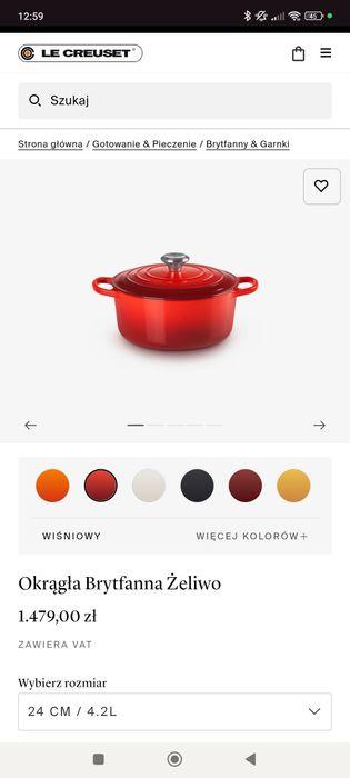 Żeliwna brytfanna Le Creuset 24cm