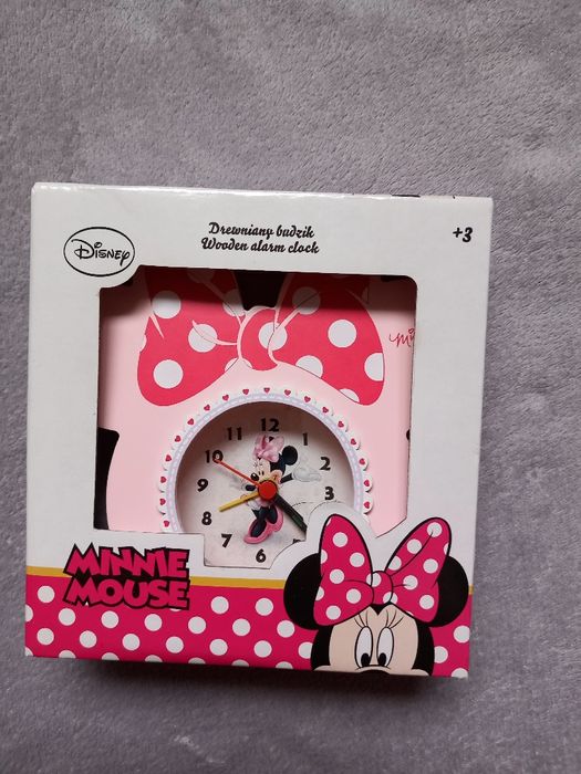 Budzik drewniany Myszka Minnie
