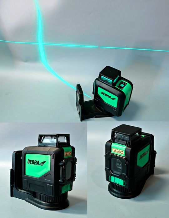 Laser Krzyżowy 360° Multilaser 1D zielony Dedra MC0905 30m IP54 Uchwyt