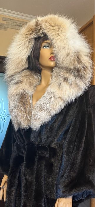 Рр 52-54-56. Норковая шуба Кимоно Легенда! Греция!