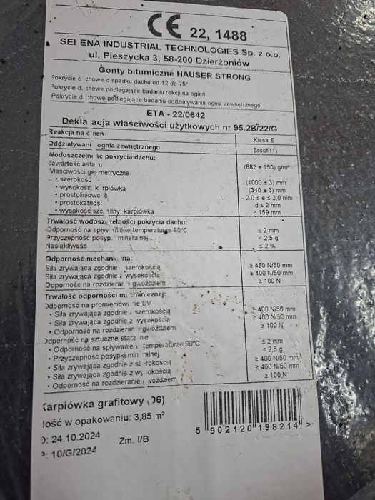 Gont bitumiczny grafit, czerwony