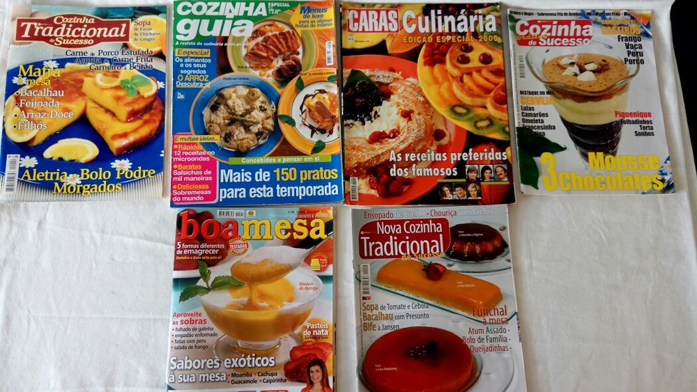 6 Revistas Culinárias. Variadas.