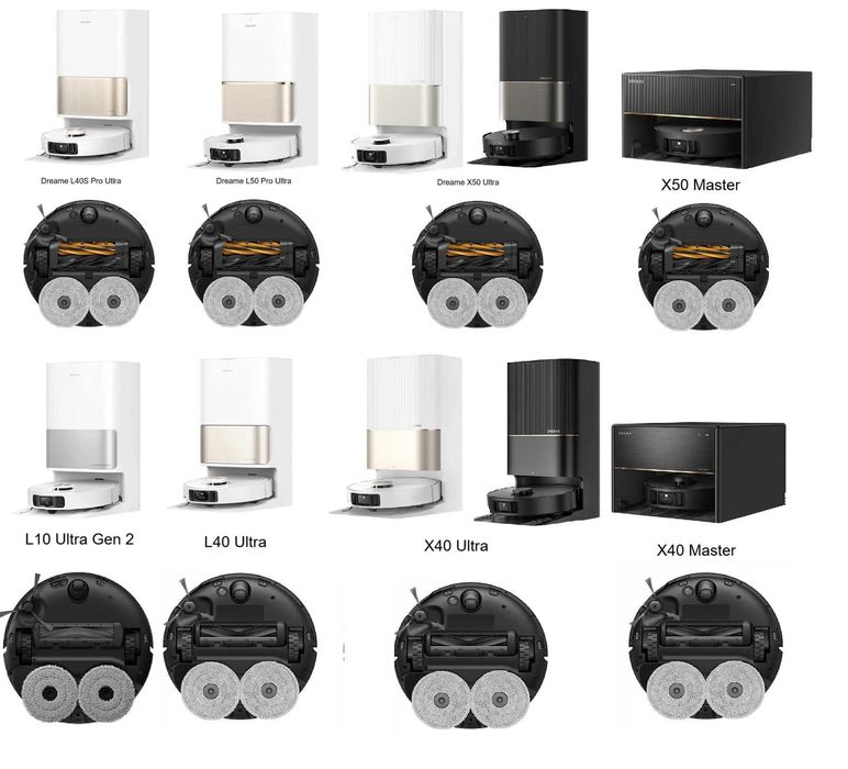 Робот-пылесос DREAME BOT X40, X50 Ultra, L50, L40s Pro Ultra, Mova v50