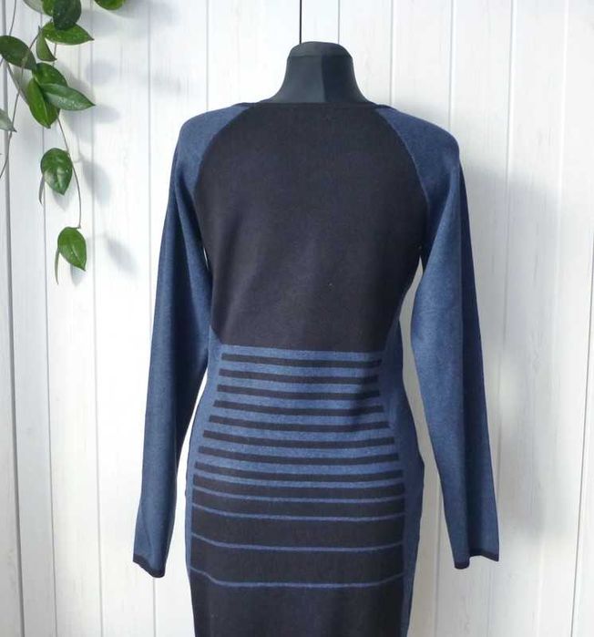 Max Studio dzianinowa dopasowana sukienka midi L