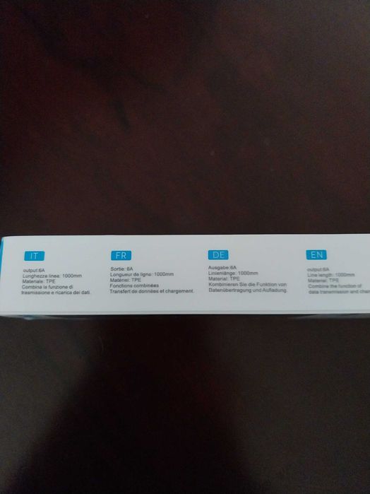 Cabo de carregamento e de transferência de dados Micro USB e USB-A