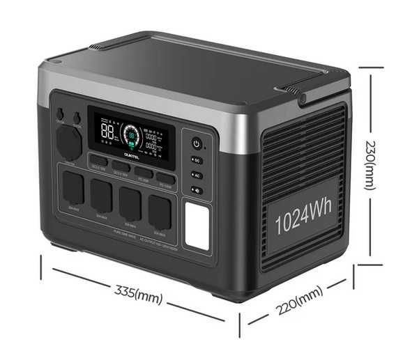 Estação Energia Oukitel 1800W/3600W MPPT 500W 1024Wh LifePO4 BT WI-FI