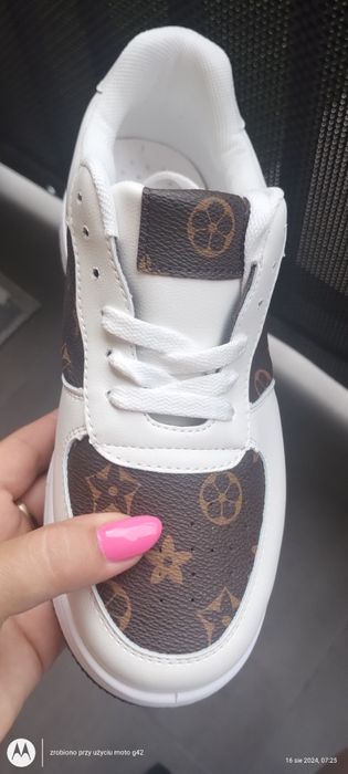 Adidasy damskie biało brązowe