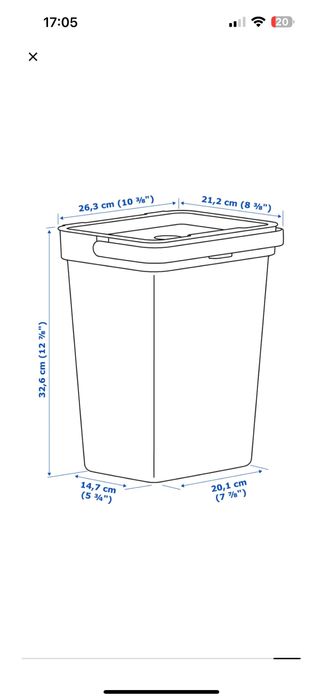 Мксорное ведро  ikea