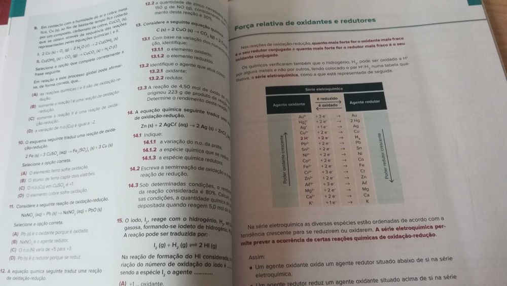 Caderno de exercícios de Química A 11°ANO
