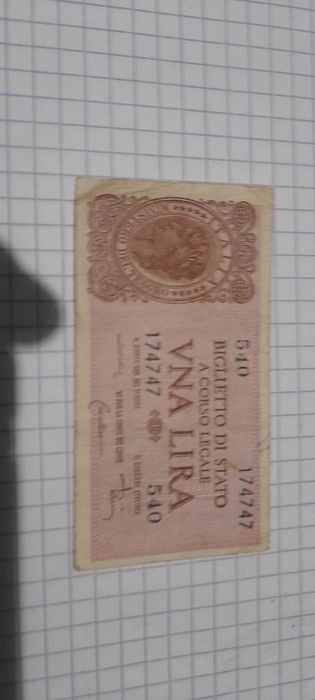 banknot Italia 1944 bezcyrkulacyjny oryginał