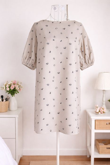 Vestido fluido | Shein | manga balão | Tamanho S | novo com etiqueta