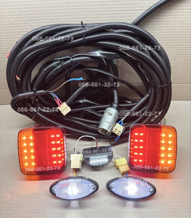 Електропроводка на прицеп з фонарями ліхтарями задніми діодними LED