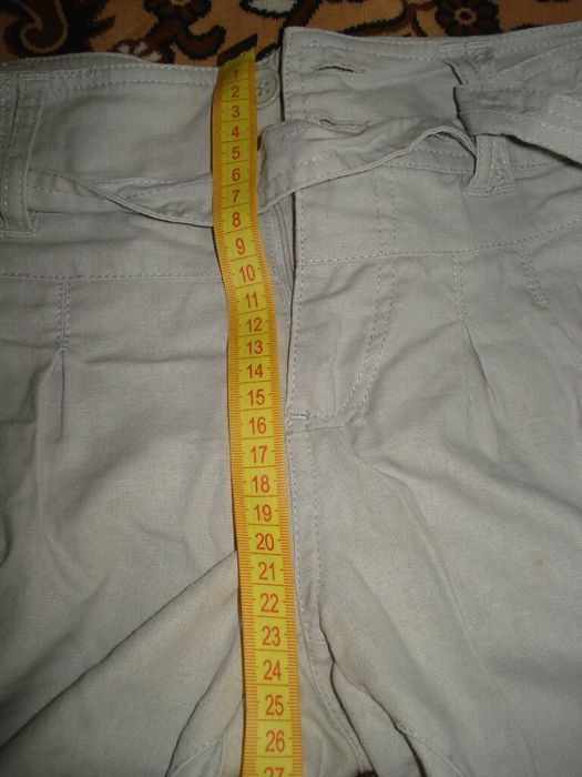 Продам серые льняные брючки,штаны р.38 Oodji