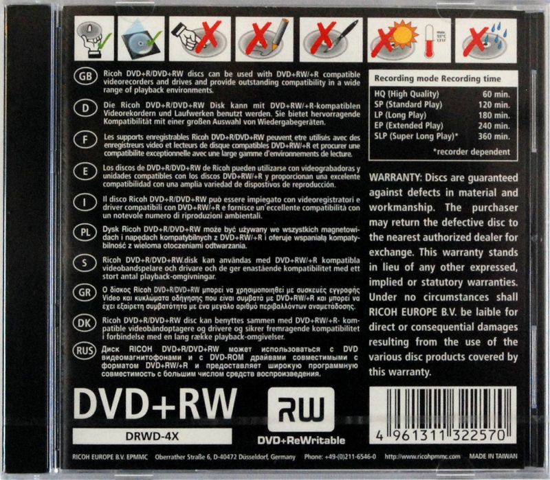 Ricoch DVD+RW 1-4x 4,7 GB NOWY