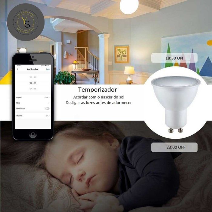 Lâmpada LED com luz inteligente GU10