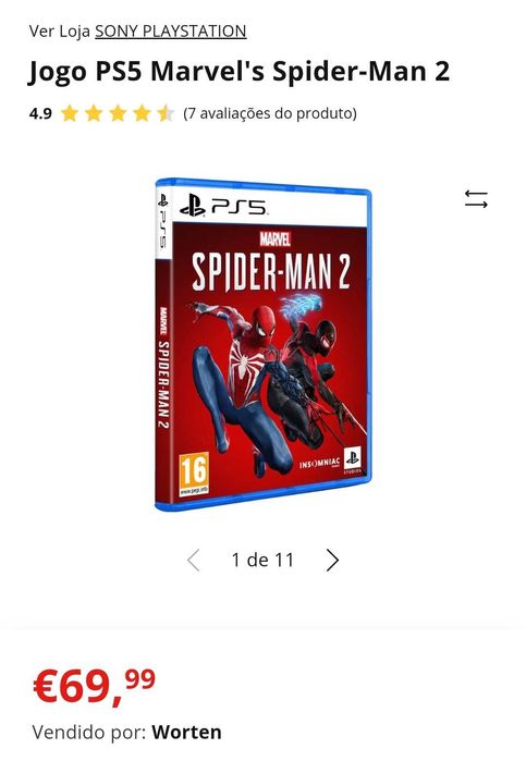 2 jogos do Spider man Ps5