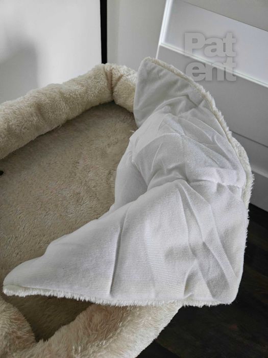 Drapak dla kota kompaktowy 67 cm beżowy domek słupek legowisko