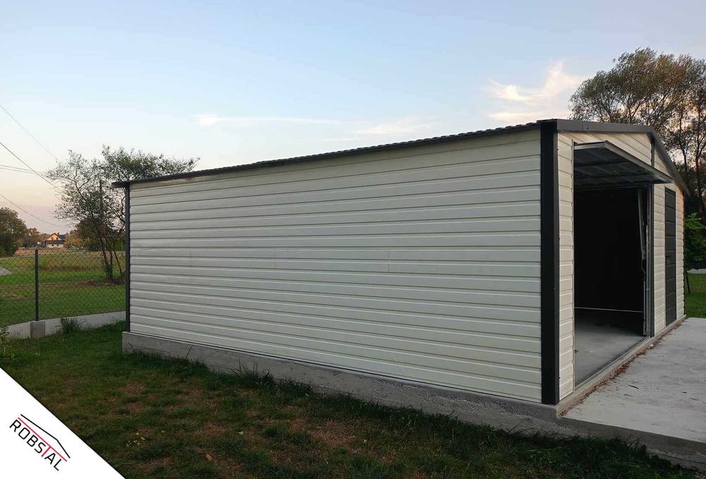 Garaż Blaszany + pomieszczenie gospodarcze PREMIUM brama uchylna, FILC