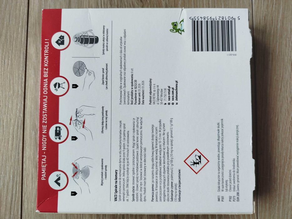 VACO Max, spirale na komary, skuteczna ochrona, 6 szt.