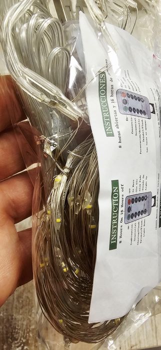 Nowa kurtyna świetlna ciepła biel, 300 led, 3 metry x 3 metry