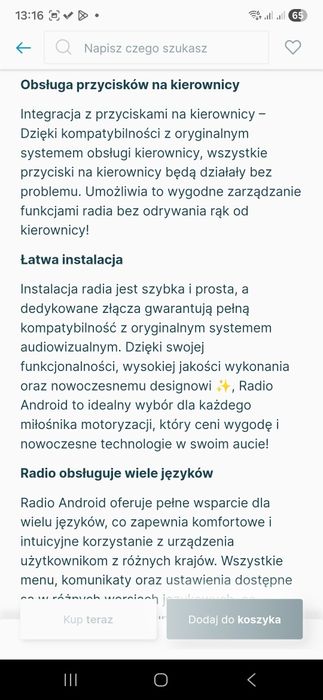 Radio samochodowe android